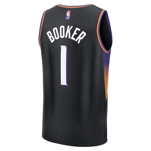 Devin Booker Phoenix Suns Fast Break Jersey - Statement Edition - Black - Image 3