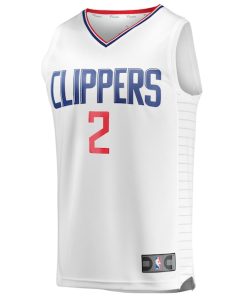 Alternative view of Kawhi Leonard LA Clippers  Fast Break Replica Jersey White - Association Edition