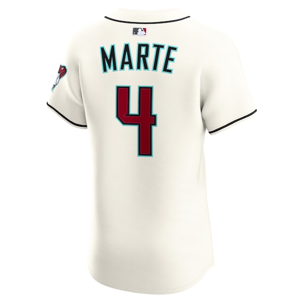 Ketel Marte Arizona Diamondbacks Nike Home Elite Jersey - Cream - Image 3