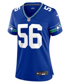 Alternative view of Jordyn Brooks Seattle Seahawks Nike Women's Throwback Player Game Jersey - Royal
