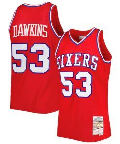 Darryl Dawkins Philadelphia 76ers Hardwood Classics 1979/80 Swingman Jersey - Red