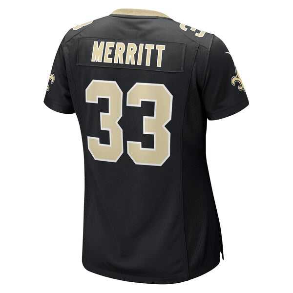 Kirk Merritt New Orleans Saints Nike Women's Team Game Jersey - Black - Image 3