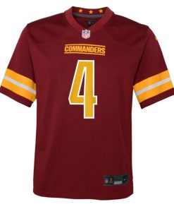 Alternative view of Frankie Luvu Washington Commanders Nike Youth Team Game Jersey - Burgundy