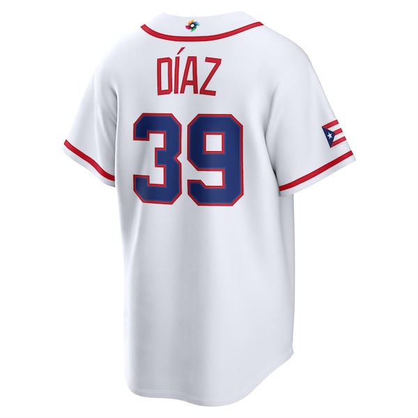 Edwin D¨ªaz Puerto Rico Baseball Nike 2026 World Baseball Classic Home Stadium Jersey - White - Image 3