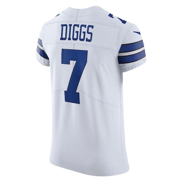 Trevon Diggs Dallas Cowboys Nike Vapor Elite Jersey - White/Navy - Image 4