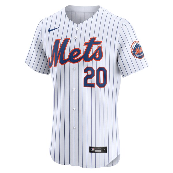 Pete Alonso New York Mets Nike Home Elite Jersey - White - Image 2