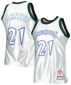 Kevin Garnett Minnesota Timberwolves 1997/98 Hardwood Classics 75th Anniversary Swingman Jersey - Platinum