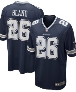 Alternative view of DaRon Bland Dallas Cowboys Nike Game Jersey - Navy/White