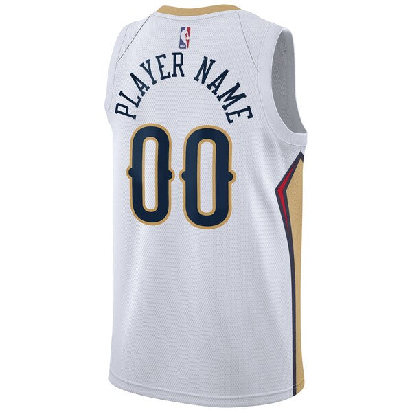 New Orleans Pelicans Nike 2020/21 Swingman Custom Jersey - Association Edition - White - Image 3