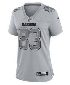 Alternative view of Darren Waller Las Vegas Raiders Nike Women's Atmosphere Fashion Game Jersey - Gray