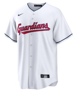 Alternative view of Cleveland Guardians Nike Youth Replica Custom Jersey - White