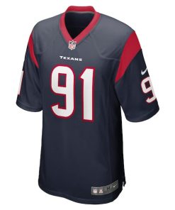 Alternative view of Roy Lopez Houston Texans Nike Player Game Jersey - Navy