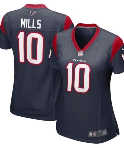 Alternative view of Davis Mills Houston Texans Nike Women's Game Jersey - Navy/White