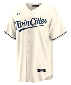 Alternative view of Minnesota Twins Nike Alternate Replica Team Jersey - Cream