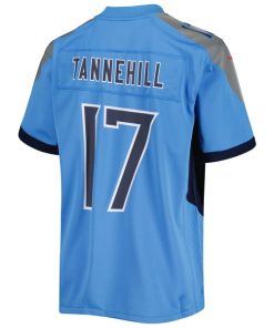 Alternative view of Ryan Tannehill Tennessee Titans Nike Youth Game Jersey - Light Blue/Navy