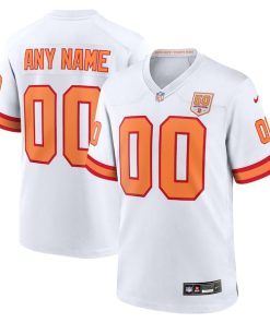Alternative view of '76 Tampa Bay Buccaneers Nike 50th Season Custom Game Jersey - White/Red