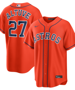 Jose Altuve Houston Astros Nike Alternate Replica Jersey - Orange/Gray