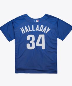Alternative view of Roy Halladay Philadelphia Phillies  2010 Authentic Batting Practice Pullover Jersey - Royal