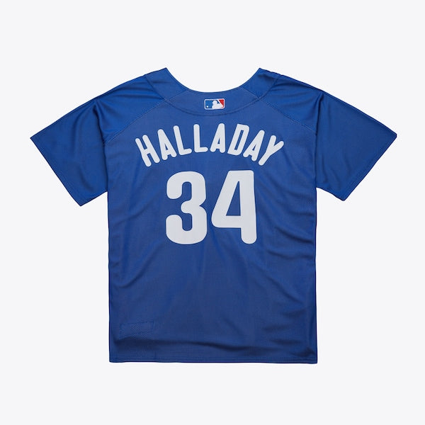 Roy Halladay Philadelphia Phillies 2010 Authentic Batting Practice Pullover Jersey - Royal - Image 2