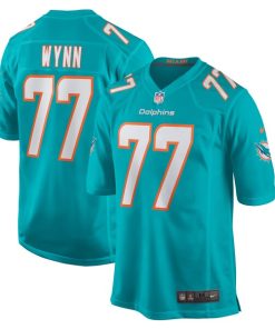 Alternative view of Isaiah Wynn Miami Dolphins Nike  Game Jersey -  Aqua