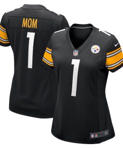 Number 1 Mom Pittsburgh Steelers Nike Women's Game Jersey - Black