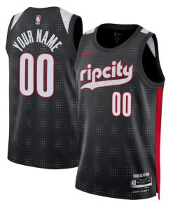 Portland Trail Blazers Nike Unisex 2024/25 Custom Swingman Jersey - City Edition - Black