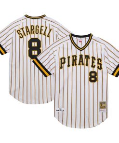 Alternative view of Willie Stargell Pittsburgh Pirates Cooperstown Collection 1979 Authentic Jersey - White