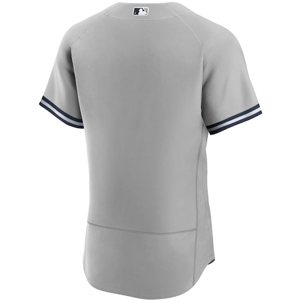 New York Yankees Nike Road Authentic Team Jersey - Gray - Image 3