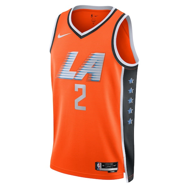 Kawhi Leonard LA Clippers Nike Unisex 2025/26 Swingman Jersey - Orange - City Edition - Image 2