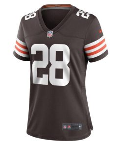 Alternative view of Mike Ford Cleveland Browns Nike Women's Team Game Jersey -  Brown