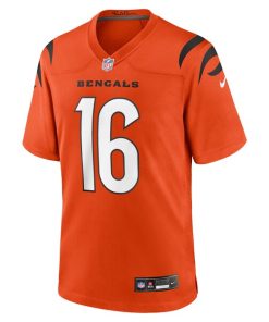 Alternative view of Joe Flacco Cincinnati Bengals Nike Alternate Game Jersey -  Orange/White