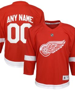 Detroit Red Wings Youth Home Replica Custom Jersey - Red