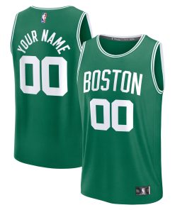 Alternative view of Boston Celtics  Youth Custom Fast Break Jersey - White - Association Edition/Black/Kelly Green