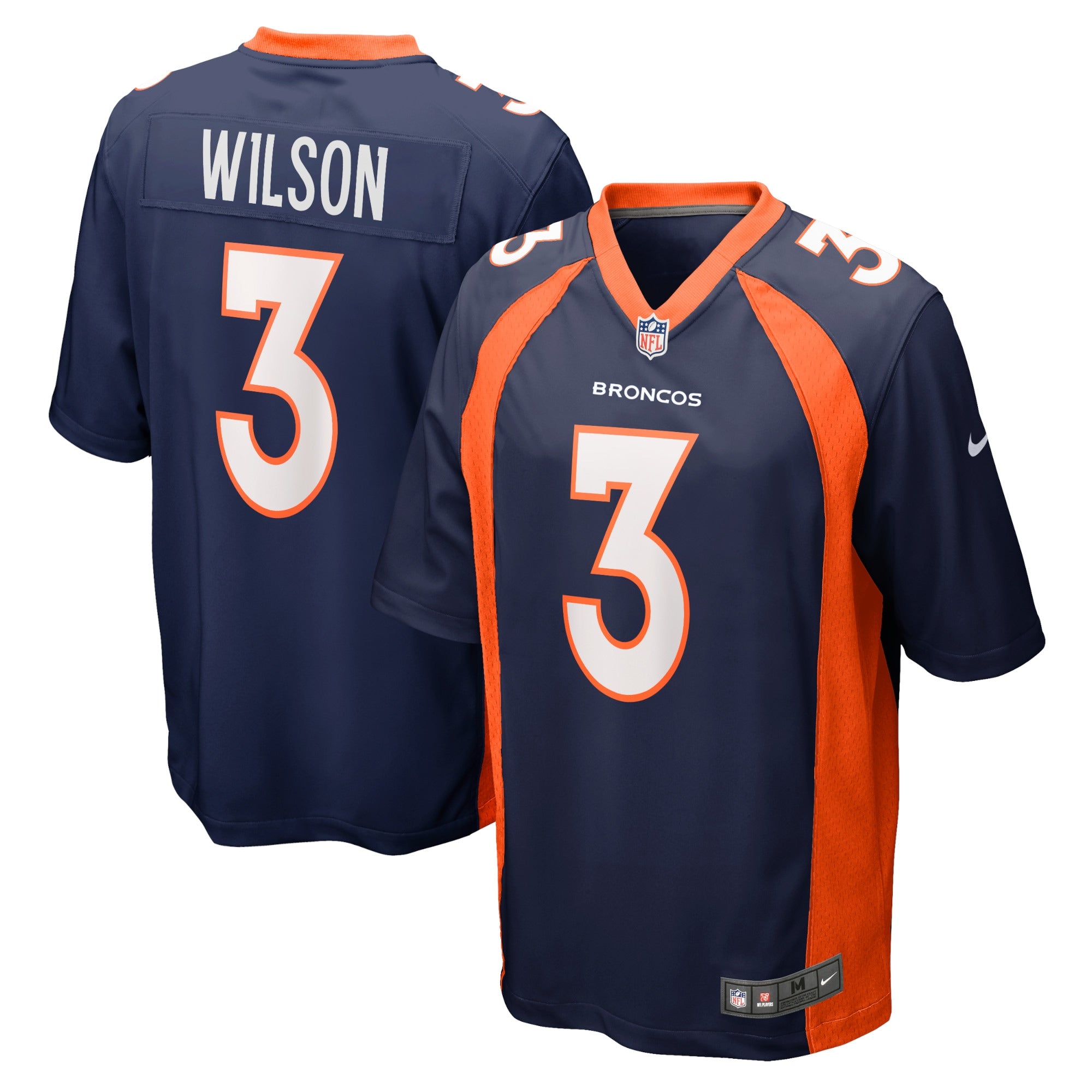 Russell Wilson Denver Broncos Nike Youth Game Jersey - Orange/Navy/White - Image 6