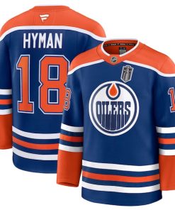 Zach Hyman Edmonton Oilers  2025 Stanley Cup Final Home Premium Jersey - Royal