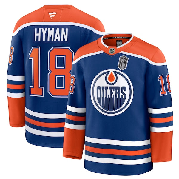 Zach Hyman Edmonton Oilers 2025 Stanley Cup Final Home Premium Jersey - Royal