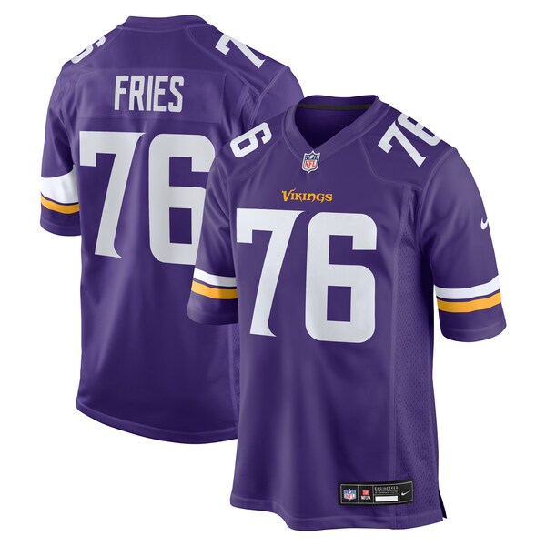 Will Fries Minnesota Vikings Nike Team Game Jersey - Purple