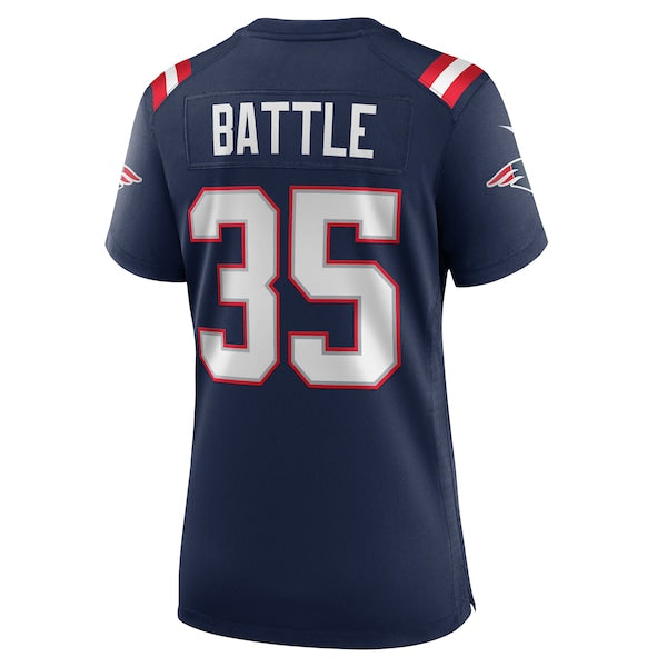 Miles Battle New England Patriots Nike Women's Game Jersey - Navy - Image 4