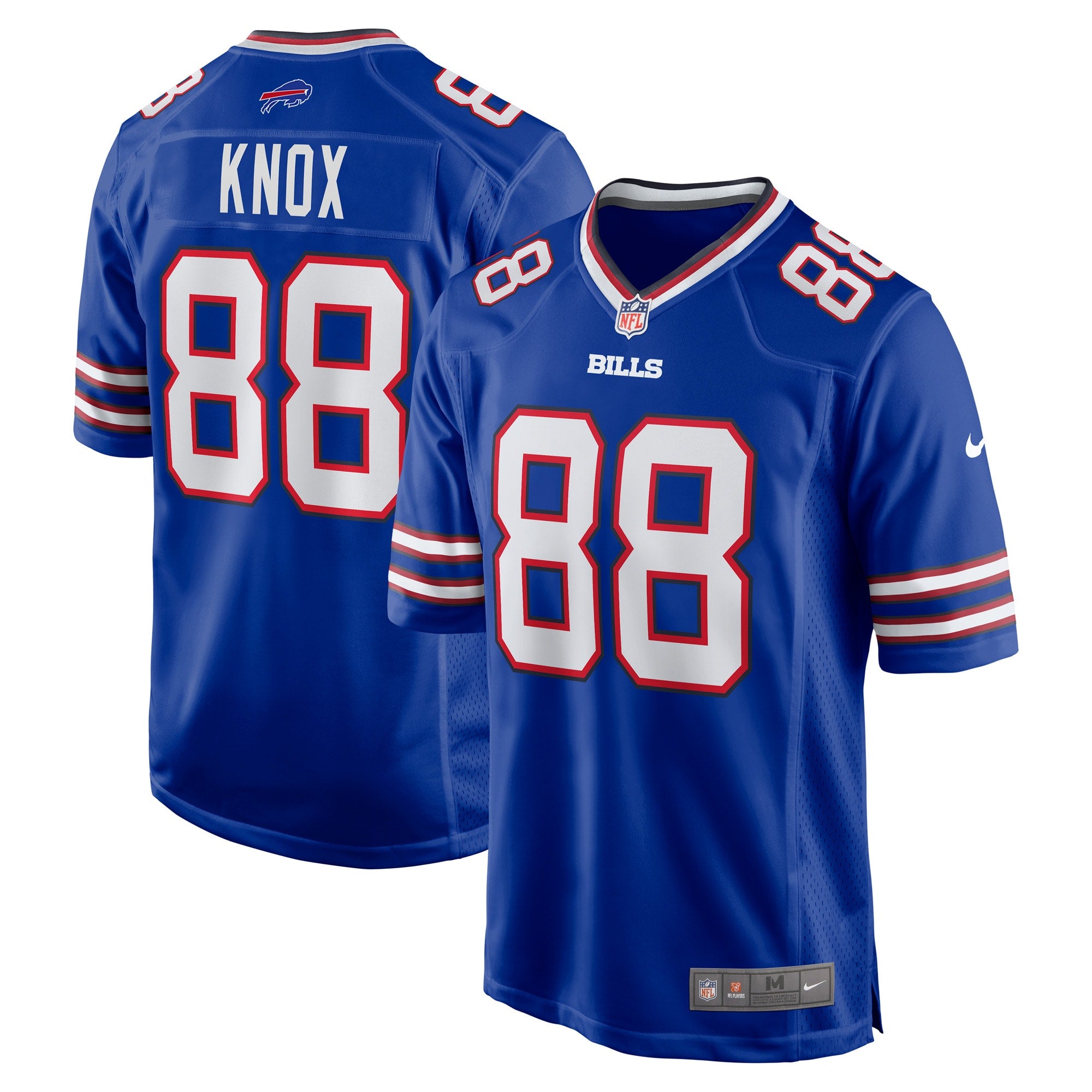 Dawson Knox Buffalo Bills Nike Away Game Player Jersey - White/Royal - Image 6