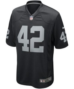 Alternative view of Ronnie Lott Las Vegas Raiders Nike Game Retired Player Jersey - Black