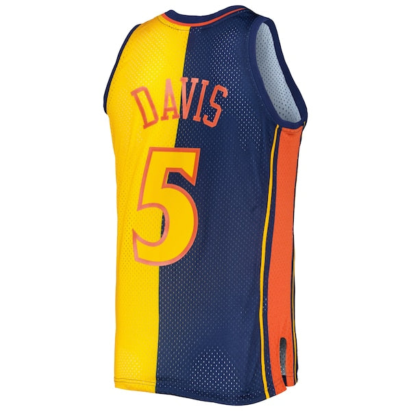 Baron Davis Golden State Warriors Hardwood Classics 2006/07 Split Swingman Jersey - Navy/Gold - Image 3