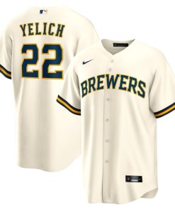 Christian Yelich Milwaukee Brewers Nike Home Replica Jersey - White