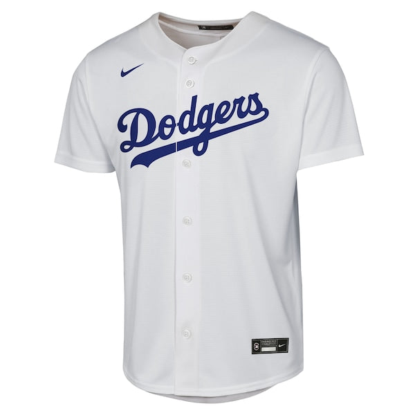 Clayton Kershaw Los Angeles Dodgers Nike Youth Home Replica Player Jersey - White - Image 3