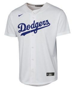 Alternative view of Clayton Kershaw Los Angeles Dodgers Nike Youth Home Replica Player Jersey - White