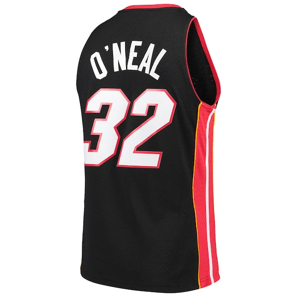 Shaquille O'Neal Miami Heat Hardwood Classics Swingman Jersey - Black - Image 3