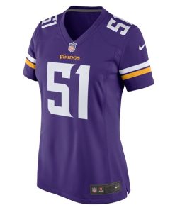Alternative view of Benton Whitley Minnesota Vikings Nike Women's Home Game Player Jersey - Purple
