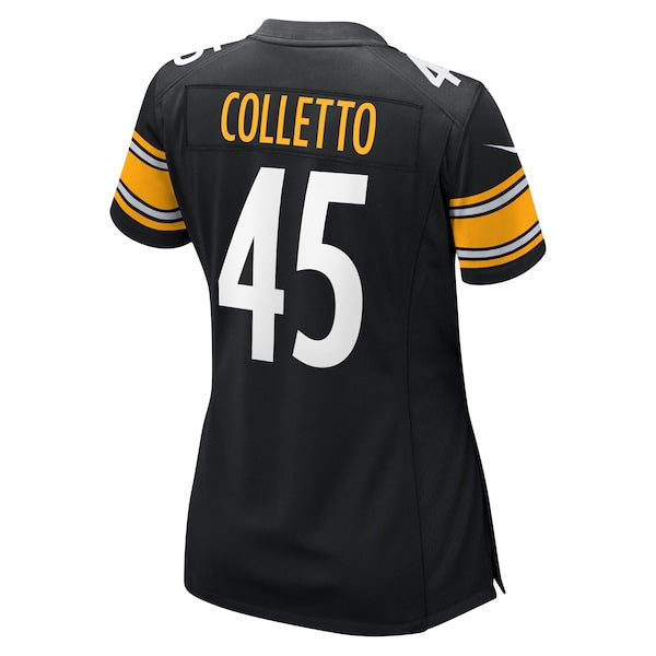 Jack Colletto Pittsburgh Steelers Nike Women's Game Jersey - Black - Image 3