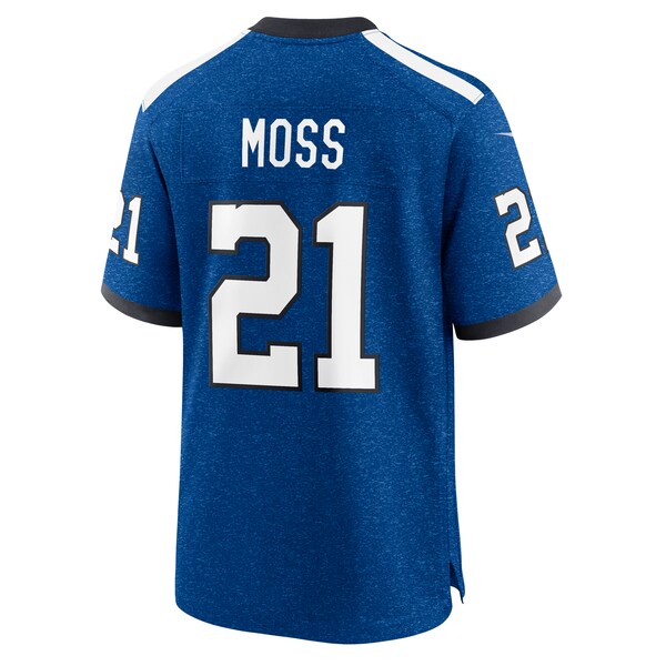 Zack Moss Indianapolis Colts Nike Indiana Nights Alternate Game Jersey - Royal/Royal - Image 4