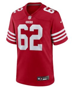 Alternative view of Austen Pleasants San Francisco 49ers Nike Team Game Jersey -  Scarlet