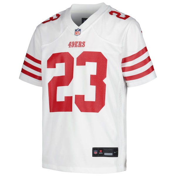 Christian McCaffrey San Francisco 49ers Nike Youth Game Jersey - White - Image 2